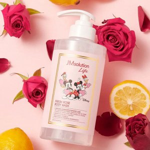 JM SOLUTION LIFE DISNEY FRESH ROSE BODY WASH 500ml Гель для душа с экстрактом розы 500мл