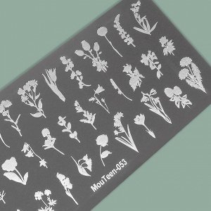 Диск для стемпинга металлический «Floral vibe», 12 x 6 см