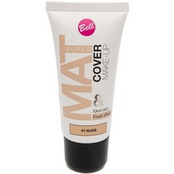 Bell Super Mat Cower Make-up Foundation - Флюид матирующий тональный, стойкий эффект, тон 1, 30 мл