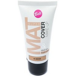 Bell Super Mat Cower Make-up Foundation - Флюид матирующий тональный, стойкий эффект, тон 3, 30 мл