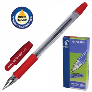 Ручка шариковая масляная PILOT BPS-GP-F, корпус красный, с р
