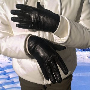 Перчатки женские с сенсорным пальцем цвет черный