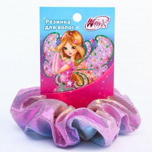 Резинка для волос блестящая розово-белая, WINX  6259398