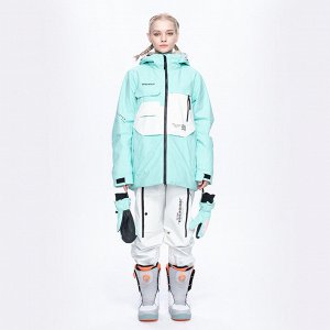 Куртка сноубордическая HIGH EXPERIENCE MH13055. 15000мм/30000г/м2/24ч. Бирюзовый