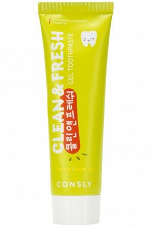 Сonsly Clean Fresh Гелевая зубная паста с экстрактами бамбука и зеленого чая, 105 гр