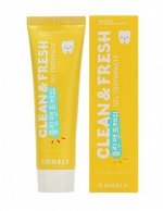 Сonsly Clean Fresh Паста зубная гелевая укрепляющая Clean&amp;Fresh с экстрактами мёда и лемонграсса Honey And Lemongrass 105г