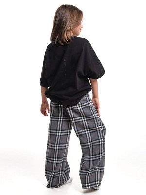 Брюки палаццо спортивные штаны (152-164см) UD 7875-4(4) т.серый/черный клетка