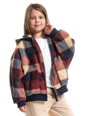 Куртка демисезонная для девочки (128-146см) UD 8045-1(3) т.синий/бордо