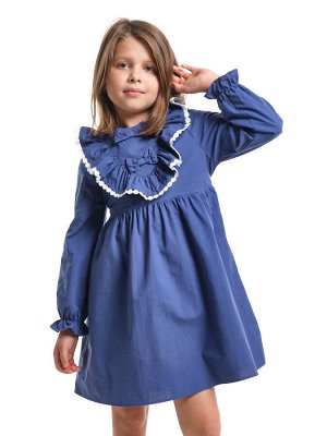 Платье для девочки (104-122см) UD 8051-1(2) серо-синий