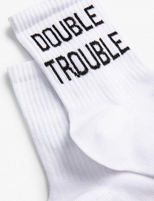 Мужские носки с вышивкой слогана