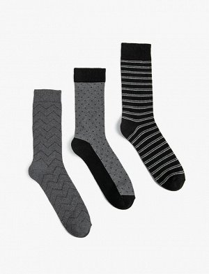 Мужские носки в полоску, комплект из 3 шт