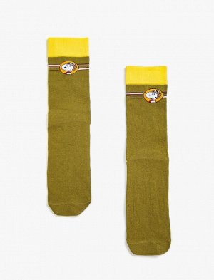 Мужские носки арахисового цвета с лицензионным принтом