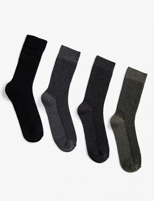 Комплект мужских носков из 4 предметов с рисунком