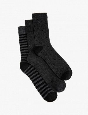 Комплект мужских носков в полоску из трех предметов