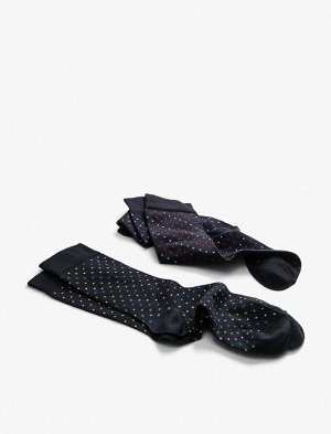 Мужской базовый комплект носков из 4 предметов в горошек