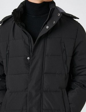 Анорак-пуховик с капюшоном и карманами, водонепроницаемая куртка