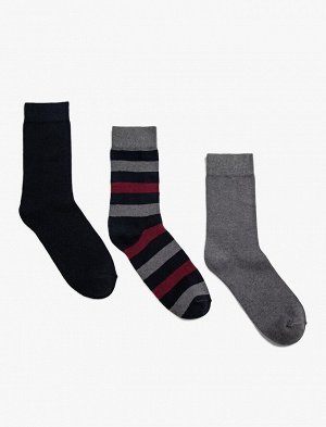 KOTON Мужские носки-тройки с рисунком