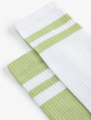 Мужской комплект из 2 носков с разноцветными полосками