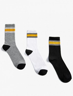 Комплект мужских носков из трех предметов с принтом
