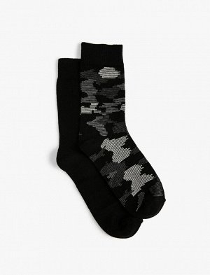 Мужские камуфляжные носки, комплект из 2 разных цветов