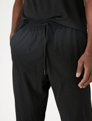 Базовые спортивные штаны с завязкой на талии из легкой ткани