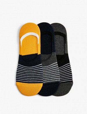 Мужской комплект носков-кроссовок из трех предметов, разноцветный