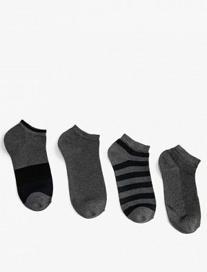 Комплект мужских носков-ботинок из 4 предметов