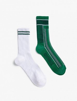 Комплект мужских носков из 2 предметов с геометрическим узором