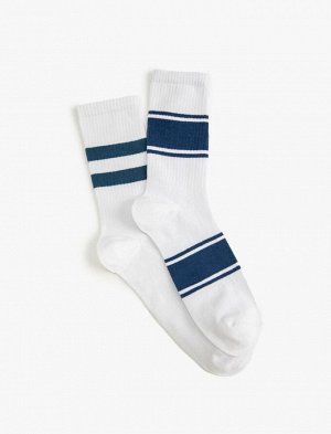 Комплект мужских носков из 2 предметов с полосками