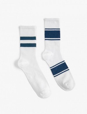 Комплект мужских носков из 2 предметов с полосками