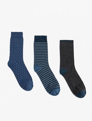 Комплект мужских носков в горошек из трех предметов