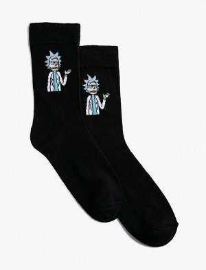 Мужские носки «Рик и Морти» с лицензионным принтом