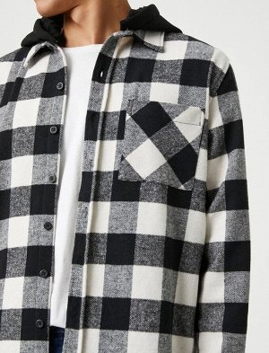 Рубашка Lumberjack с капюшоном, длинными рукавами и карманами