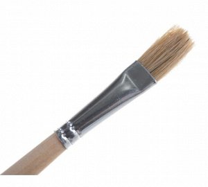 Плоская тонкая кисть, STANDARD STAYER UNIVERSAL 11 мм, светлая натуральная щетина, деревянная ручка,