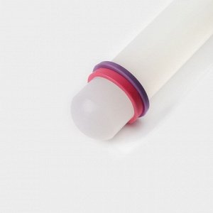 Скалка с ограничителями кондитерская KONFINETTA, 49.5x3 см, белая