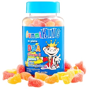 Gummi King, ДГК Омега-3, жевательные конфеты для детей, 60 конфет