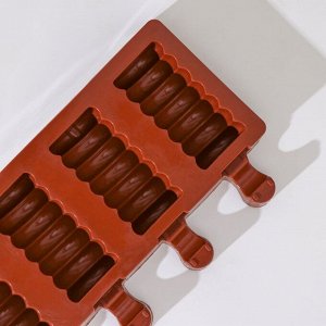 Форма для мороженого «Моника», 38x11x2 см, 8 ячеек (6,6x3,4 см), цвет МИКС