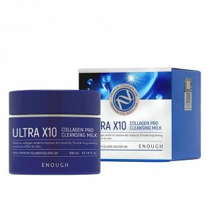 Enough Очищающее молочко для лица с коллагеном / Ultra X10 Collagen Cleansing Milk, 300 мл