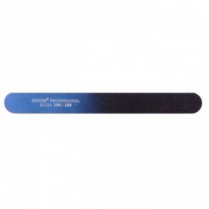 Zinger Пилка для ногтей абразивная прямая / Classic EJ-214, 100/180, сине-чёрный