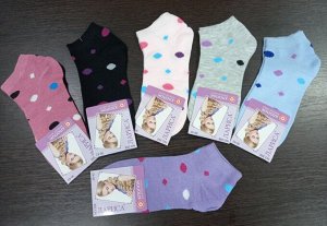 Носки женские хлопковые укороченные цвета в ассортименте