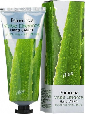 Farm Stay Крем для рук с экстрактом алоэ Visible Difference Hand Cream Aloe, 100 гр