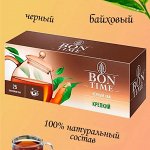 «Bontime», Черный чай  «Крепкий », 25 пакетиков, 37 г