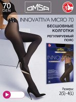 OMSA Innovattiva 70 MICRO колготки женские плотные из мягкой микрофибры с бесшовной верхней частью