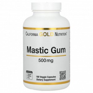 California Gold Nutrition, мастиковая смола, 500 мг, 180 вегетарианских капсул