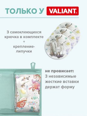VAL KTR-B-S7 Органайзер на кроватку 7 отделений с пласт. вставками, 55*41 см, ПУТЕШАСТИКИ, шт