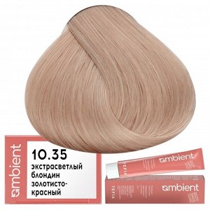 Tefia Краска для волос 10.35 Экстра светлый блондин золотисто красный перманентная Tefia Ambient 60 мл Тефия