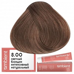 Tefia Краска для волос 8.00 Светлый блондин интенсивный натуральный перманентная Tefia Ambient 60 мл Тефия