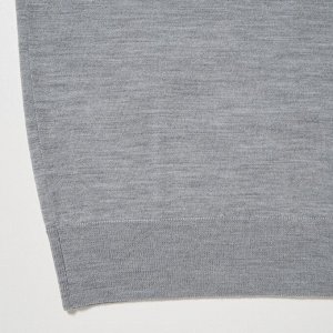 Мужской свитер из тонкой шерсти, серый