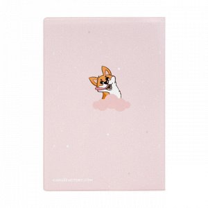Обложка для паспорта ""Корги на розовом""