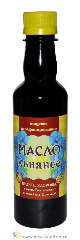 Масло льняное с витамином Е пищевое нерафинированное 250 мл.